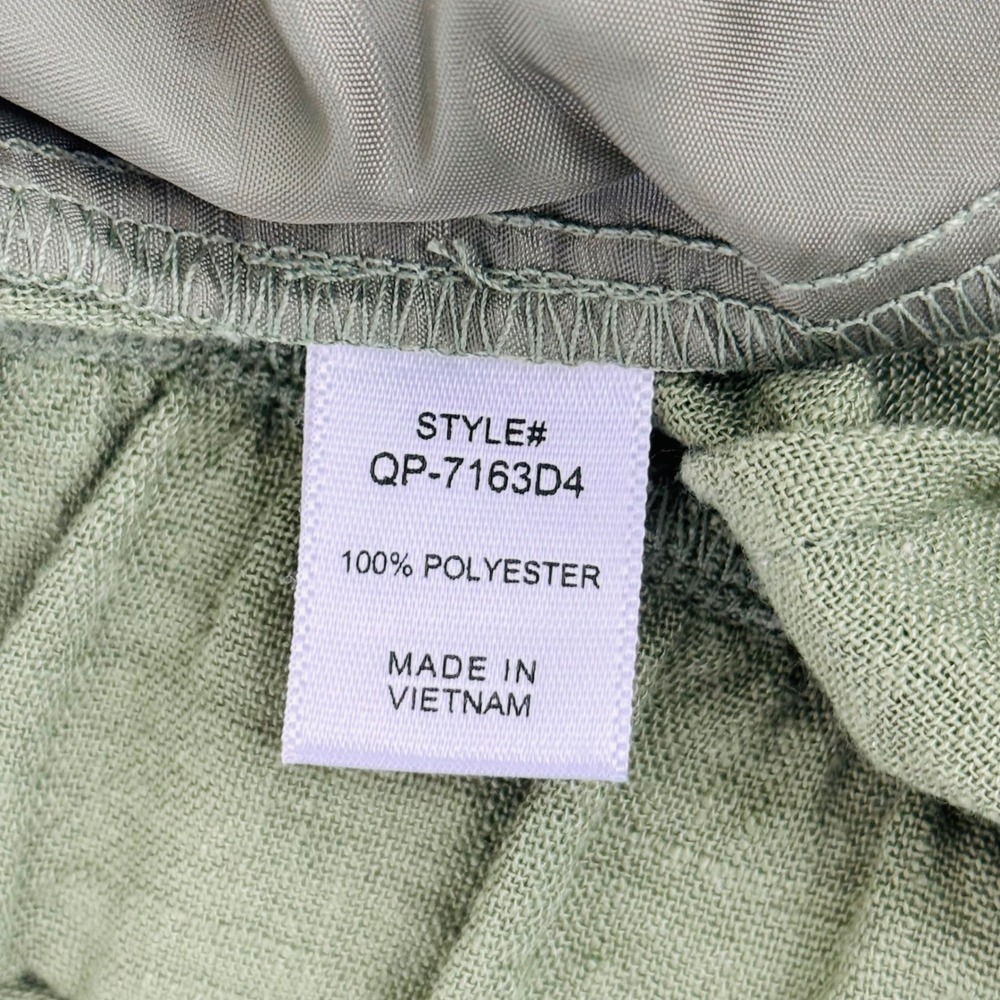 Zenana Olive Green High Waist Jogger Pants Coastal Grandma Lagenlook Earthy - Picture 4 of 5